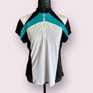 Jamie Sadock Blocked Off Short Sleeve Golf Top